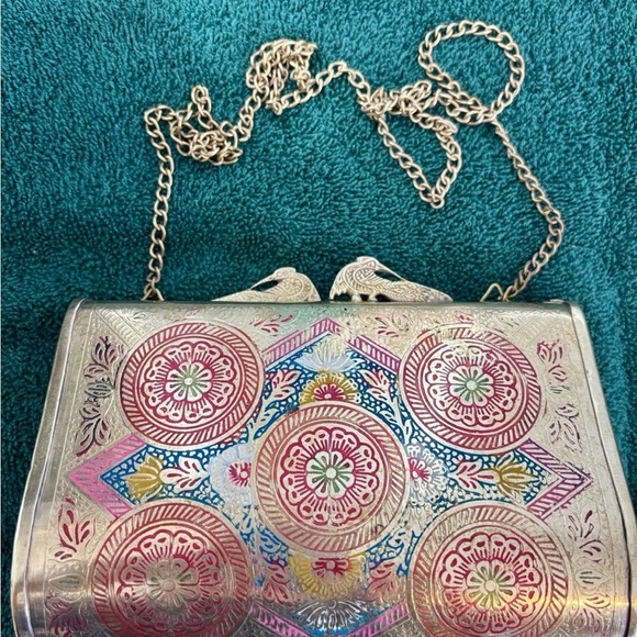Handbags - VINTAGE BRASS PURSE!​
